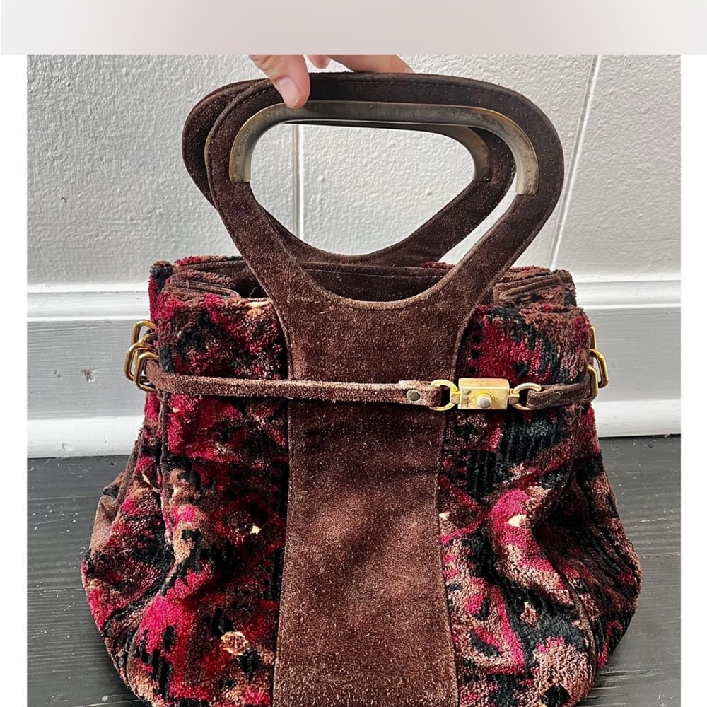 Tano Brown and Red Top Handle